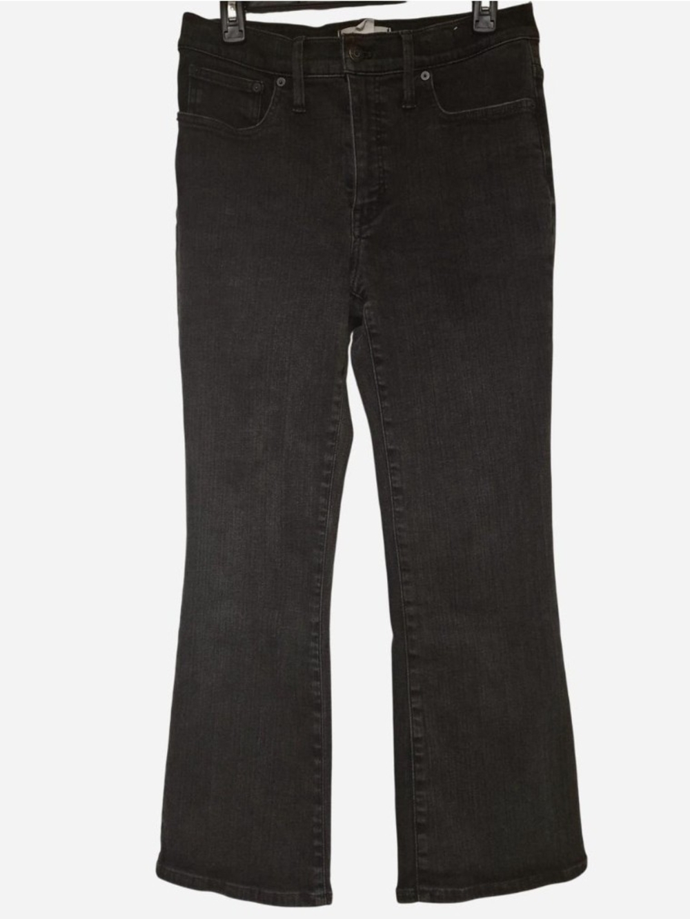 Madewell Black Mid-Rise Kick Out Jeans Size 30"